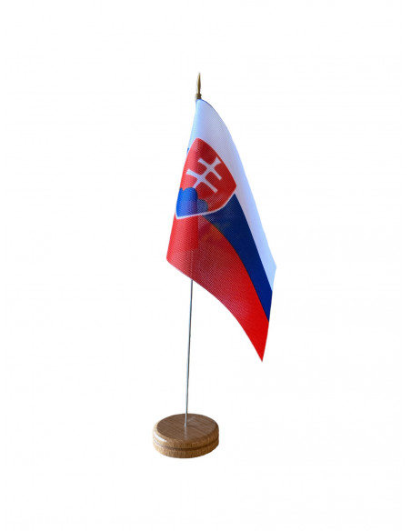 Drapeau de table Slovaquie en tissu