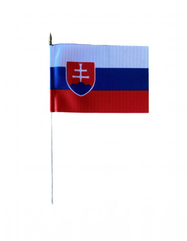 Drapeau de table Slovaquie en tissu