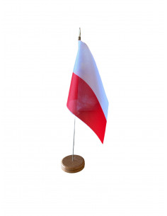 Drapeau de table Pologne en tissu : fabrication française
