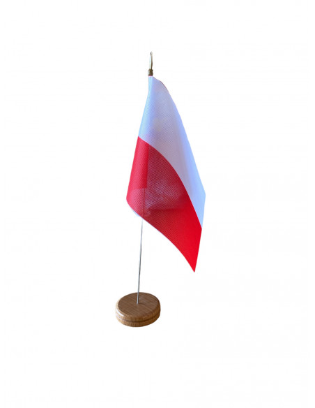 Drapeau de table Pologne en tissu