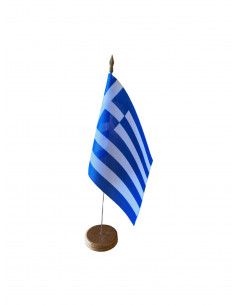 Drapeau de table Grèce en tissu : fabrication française