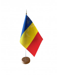 Drapeau de table Roumanie en tissu : fabrication française