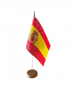 Drapeau de table Espagne en tissu : fabrication française
