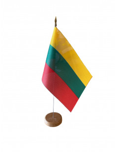 Drapeau de table Lituanie en tissu