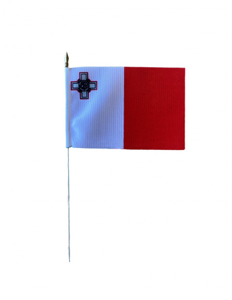 Drapeau de table Malte en tissu