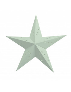 Lanterne étoile vert pastel en papier