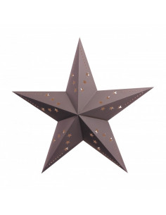 Lanterne en papier étoile grise
