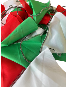 Guirlande fanions triangulaire vert, blanc et rouge en tissu résistant / fabrication française 2