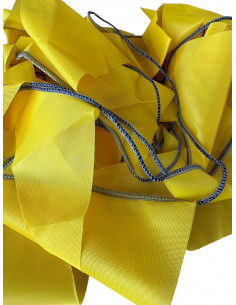 Guirlande fanions triangulaire jaune en tissu résistant 2