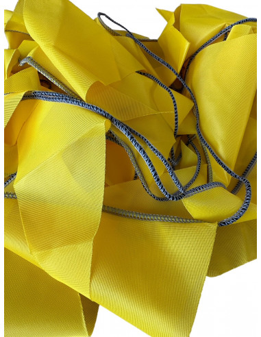 Guirlande fanions triangulaire jaune en tissu résistant