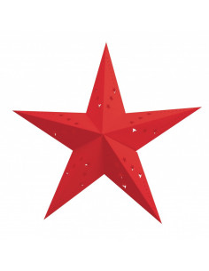 Lanterne en papier étoile rouge