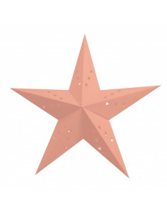 Lanterne étoile pêche pastel en papier