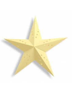 Lanterne étoile jaune pastel en papier