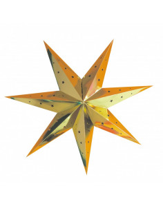 Lanterne en papier étoile or
