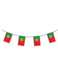 Guirlande drapeau Portugal en plastique ultra résistant