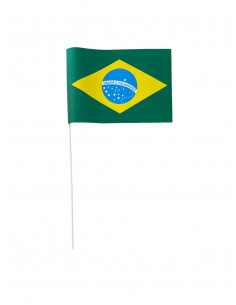 Lot de drapeaux Brésil en papier : fabrication française