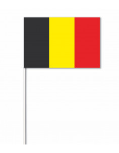 Lot de drapeaux Belgique en papier : fabrication française