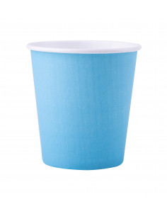 Gobelets bleu pastel en carton : vaisselles jetables