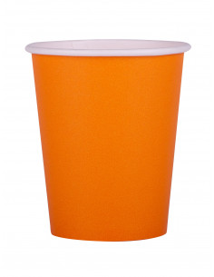 Gobelets mandarine en carton : vaisselles jetables