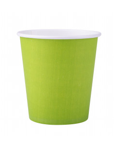 Gobelets vert anis en carton : vaisselles jetables