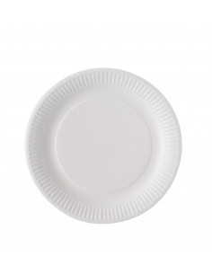 Assiettes en carton blanc biodégradable : vaisselles jetables