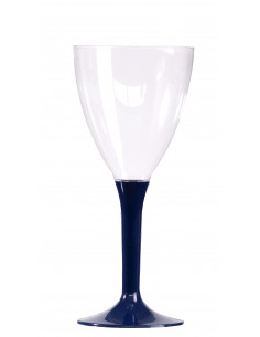 Verres à vin en plastique bleu marine : vaisselle jetable