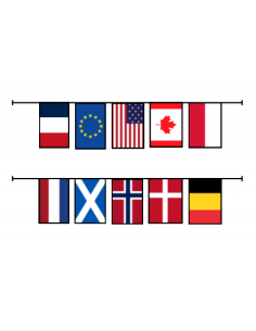 Guirlande drapeaux anniversaire débarquement 10 pays : espace évènement