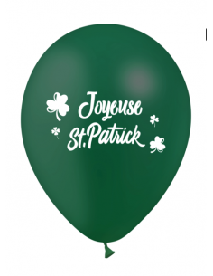 Sachet de 10 ballons Joyeuse Saint Patrick en latex biodégradable