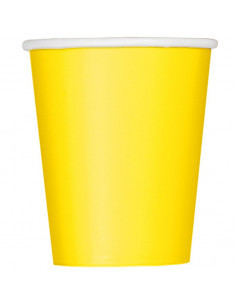 Gobelets jaune en carton : vaisselles jetables