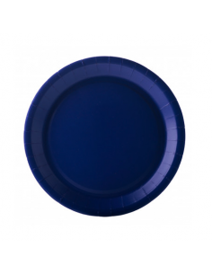 Assiettes bleu marine en carton : vaisselles jetables