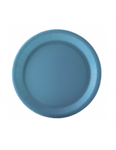 Assiettes bleu pastel en carton : vaisselles jetables