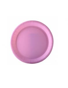 Assiettes rose pastel en carton : vaisselles jetables