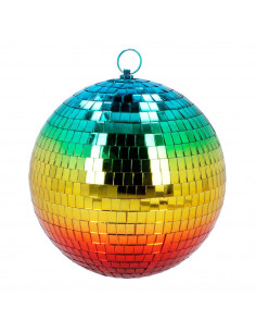 Boule disco multicolor 20 cm : évènement année 80 et 90's