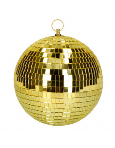 Boule disco dorée 20 cm : évènement année 80 et 90's