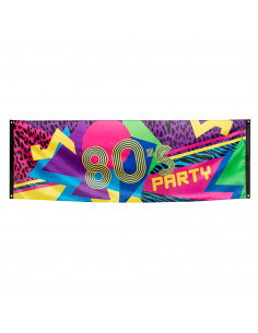 Bannière année 80' party : évènement année 80 et 90's