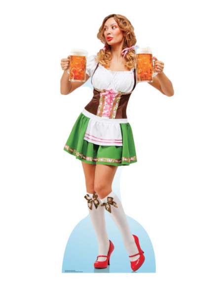 Découpe Oktoberfest Beer Babe en carton
