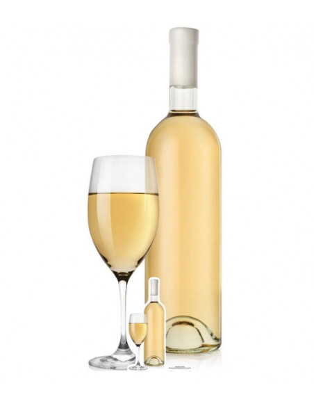 Découpe vin blanc en carton