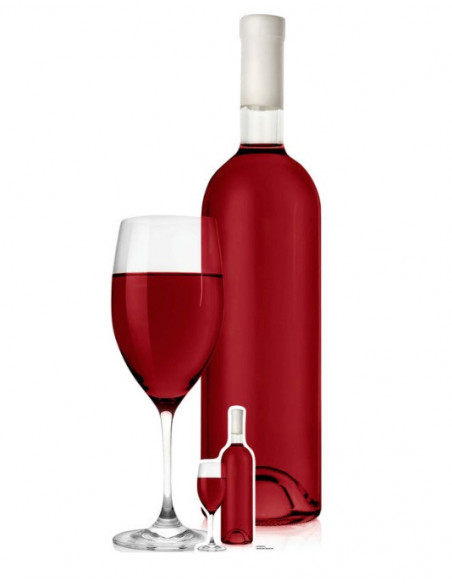 Découpe vin rouge en carton