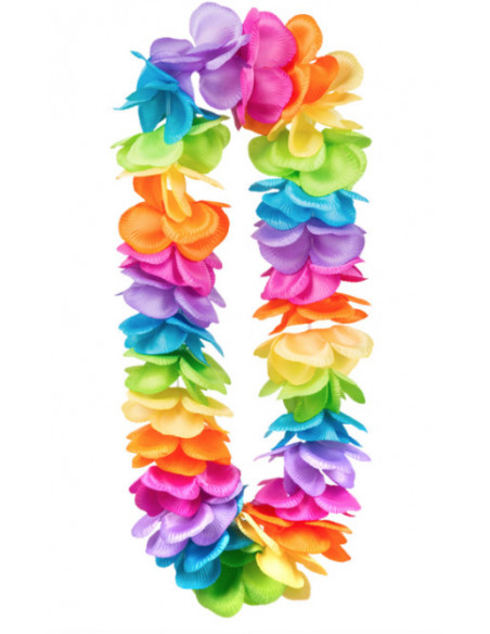Collier hawaiien rainbow de luxe XL