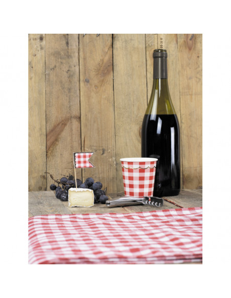 Gobelets guinguette en carton X8 : Vaisselles guinguette