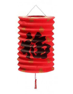 Lampion cylindrique motifs Asiatique