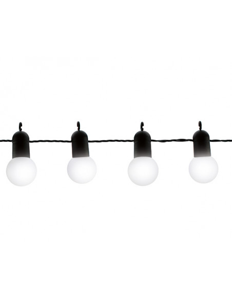 Guirlande guinguette blanche à LED : guirlande lumineuse extérieur