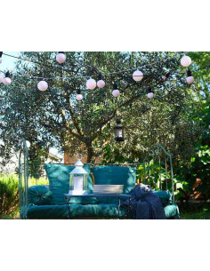 Guirlande guinguette blanche chaud : guirlande lumineuse extérieur 2