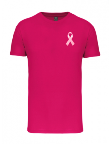 T-shirt fuschia Octobre Rose homme : textile octobre rose