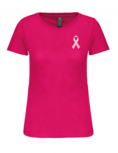 T-shirt fuschia Octobre Rose femme : textile octobre rose