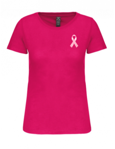 T-shirt fuschia Octobre Rose femme : textile octobre rose