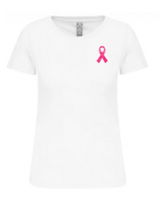 T-shirt blanc Octobre Rose femme : textile octobre rose