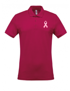 Polo fuschia Octobre Rose homme : textile octobre rose