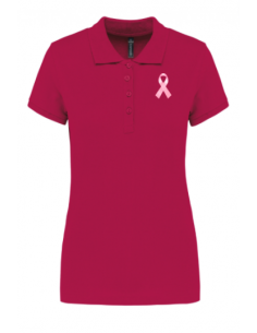 Polo fuschia Octobre Rose femme : textile octobre rose