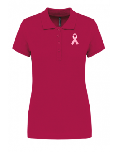 Polo fuschia Octobre Rose femme : textile octobre rose